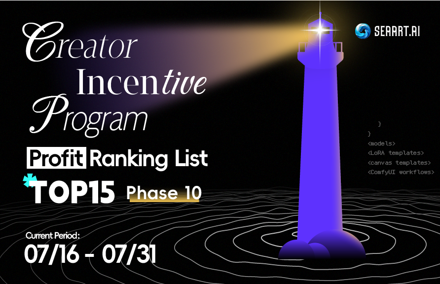 Phase10 SeaArt.AI Creator Incentive Program Profit Ranking List