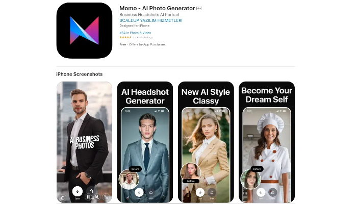 Momo - AI Photo Generator app