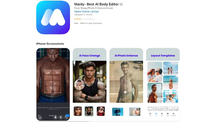 Manly- Best AI Body Editor app