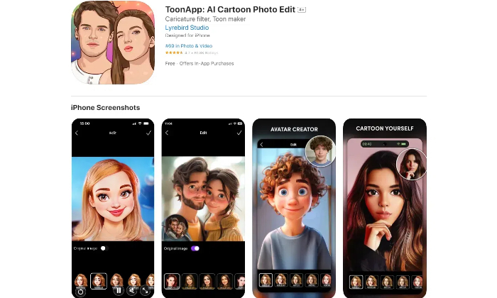ToonApp：AIカートゥーン写真メーカー