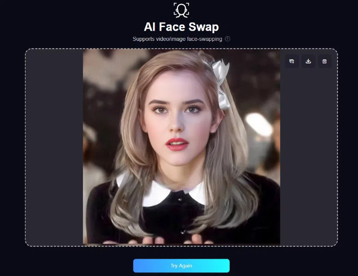 AI-generated face swap