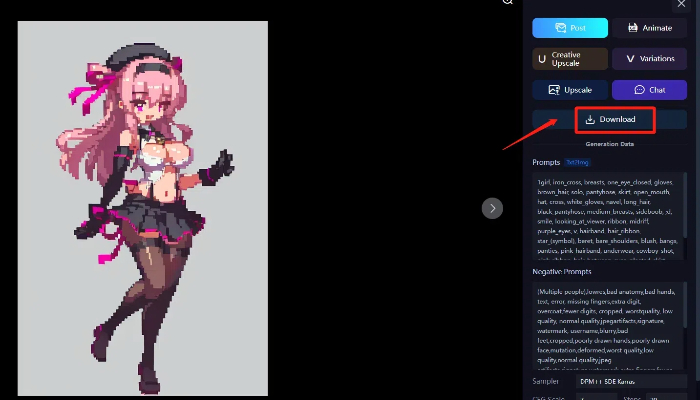download the AI-generated pixel art