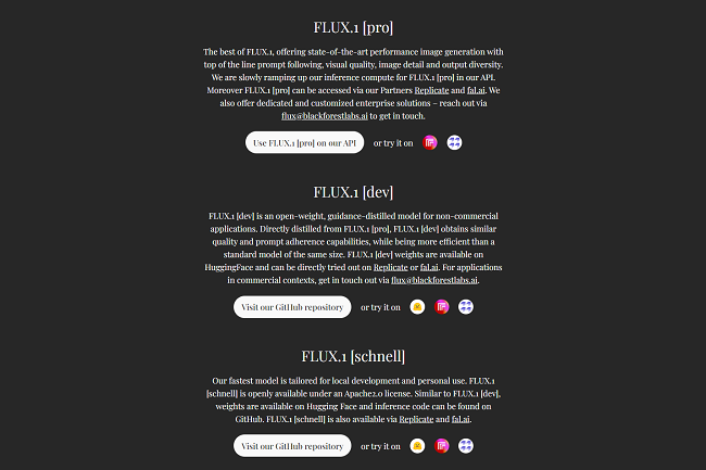 FLUX.1的三个变体模型