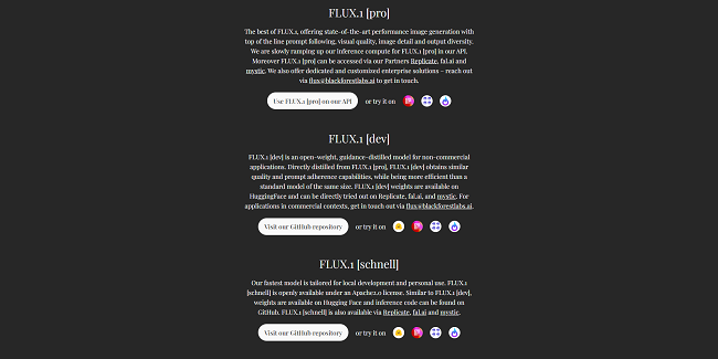 Flux AI in 3 distinct variants