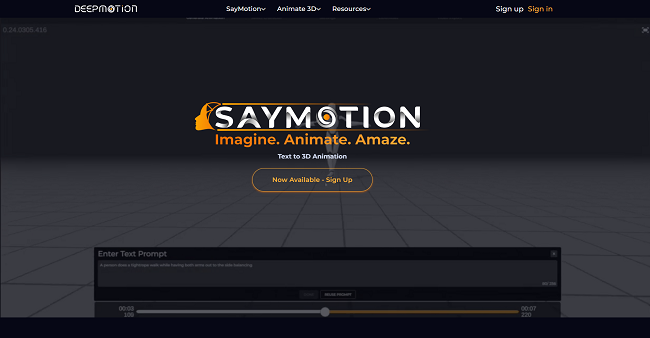 SayMotion homepage