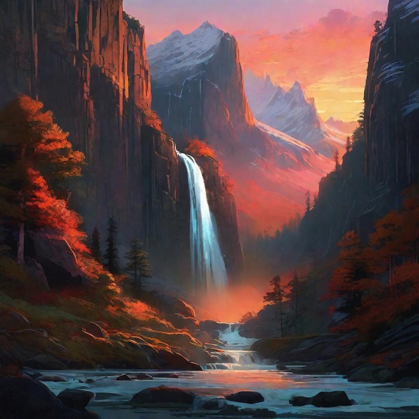 Sutherland Falls illustration