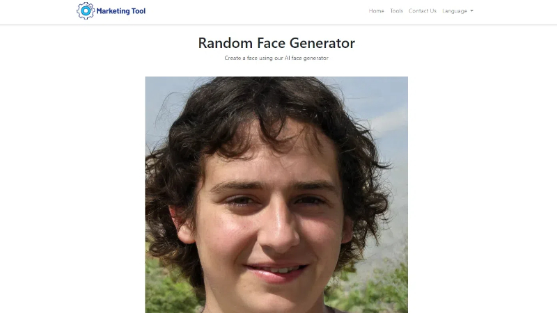 Marketing Tool Random Face Generator