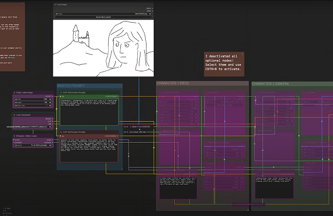 use sketch to guide composition