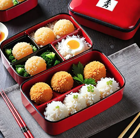 Rice ball bento