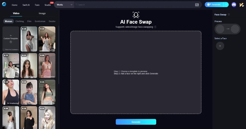 SeaArt AI face swap tool