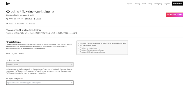 Training FLUX LoRA on Replicate