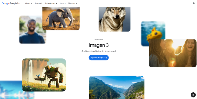 Imagine 3 homepage