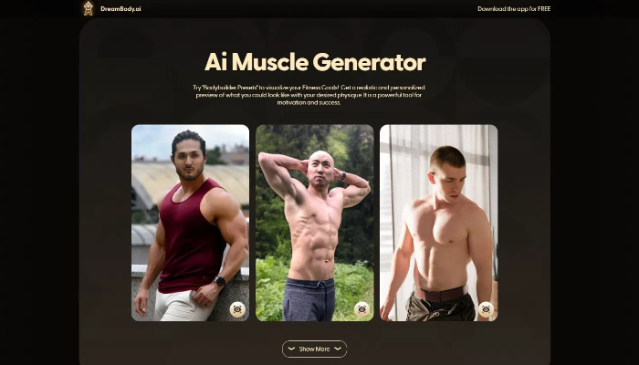 DreamBody AI Muscle Generator