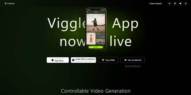 Viggle AI homepage