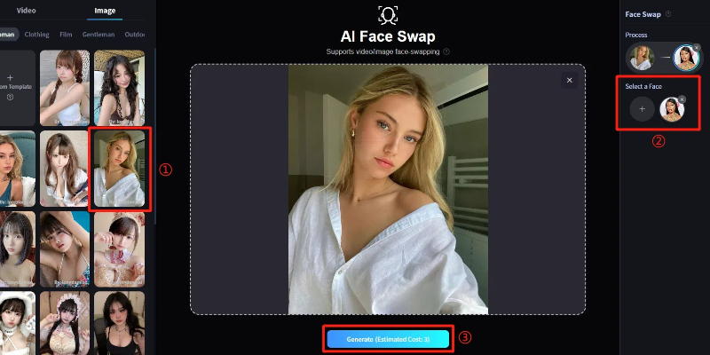 AI face swap step guide