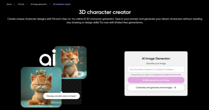 Picsart 3D Character Creator