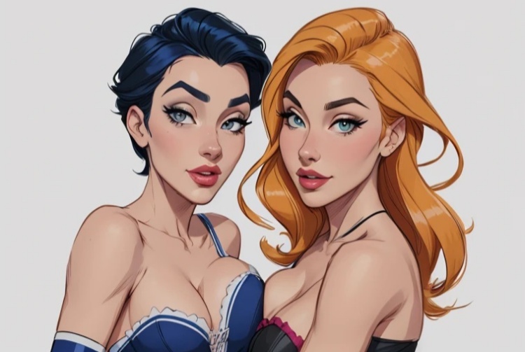 Lesbian AI Art