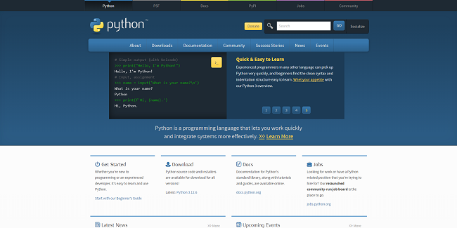 Python公式サイト