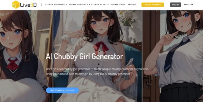 Live3D AI Chubby Girl Generator