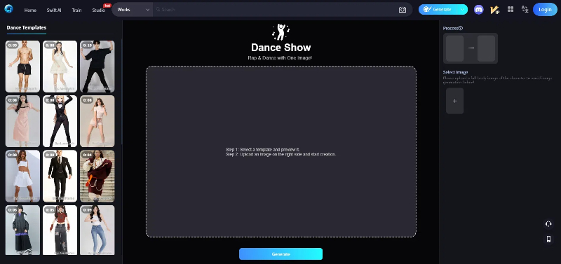 SeaArt AI's Dance Show feature