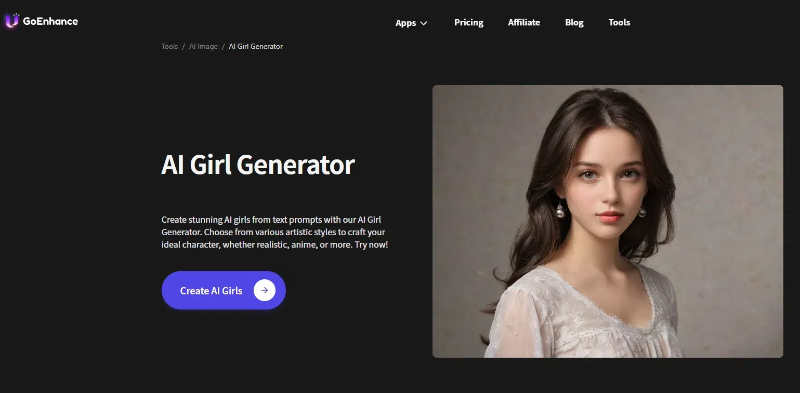 GoEnhance AI girl generator