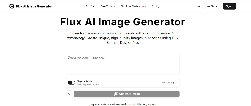 Flux AI Image Generator