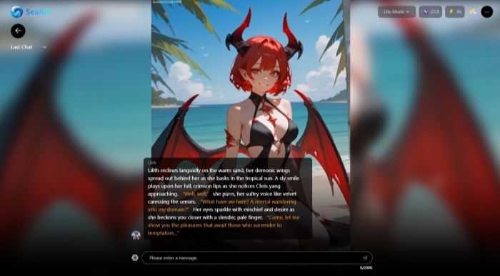 Chatter avec la Fille en Bikini AI