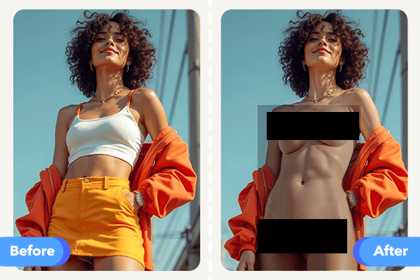 Remove clothes from a photo