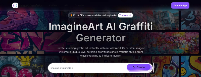 ImagineArt AI graffiti generator